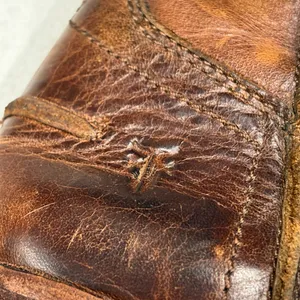 Frye Distressed Brown Leather Ray Seam Western Short Boots 5.5 thumbnail 8