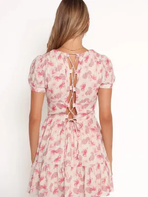 Petal & Pup Clementine Mini Dress - Cream Floral size XL thumbnail 6
