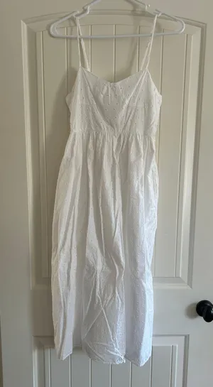 Target White Eyelet Midi Dress thumbnail 1