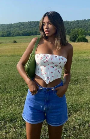 Princess Polly Shorts in Denim Blue thumbnail 2