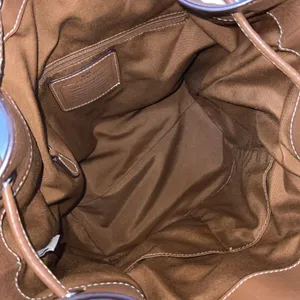 Coach Chalk & Saddle Mickie Leather Drawstring Bag thumbnail 7