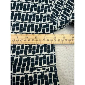 Anthropologie Blouse Womens XS Deep Green‎ Geometric Ruffle Hem Cropped V Neck thumbnail 7