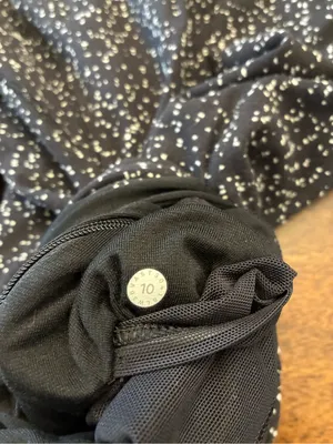 Lululemon Run Briskly 1/2 Zip Size 10 Pullover Magnetized Jacquard Black White thumbnail 2