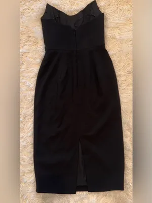 NEW HELSI Celia Black Strapless Cocktail Sheath Dress sz S thumbnail 8
