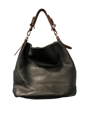 Dooney & Bourke Dillen Black Pebbled Leather Pocket Sac Hobo Shoulder Bag Med thumbnail 2