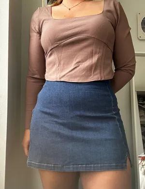 Wild Fable Dark wash denim mini skirt thumbnail 1
