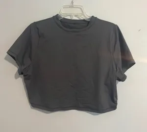 SKIMS Charcoal Grey Cropped Tee Swim Top 3X thumbnail 1