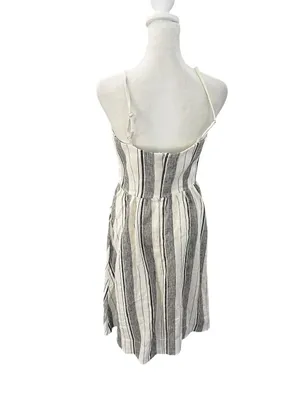 Reformation Ellen Linen Midi Dress Louisiana Stripe Size 4 thumbnail 7