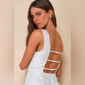 Lulus Sophisticated Selection White Sleeveless Backless Mini
Dress thumbnail 3