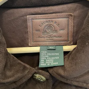 Lauren‎ Ralph Lauren Womens XL Quilted Velvet Velour Brown Barn Coat Jacket thumbnail 6
