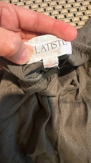 L'ATISTE Dark Green Maxi Skirt  thumbnail 3