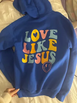 Blue graphic hoodie thumbnail 2