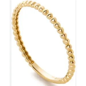 NEW Dainty 14k Gold Plated‎ S925 Bead Ball Ring, Jewelry, Size 7 thumbnail 4
