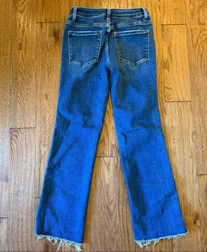Lovervet dark wash high rise step hem jeans size 26 thumbnail 6