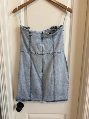 Boutique Denim Mini Dress thumbnail 3