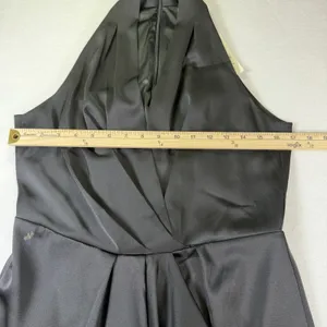 Alex Marie Black Halter High Low Cocktail Dress‎ Women's Size 6 Elegant Formal thumbnail 7