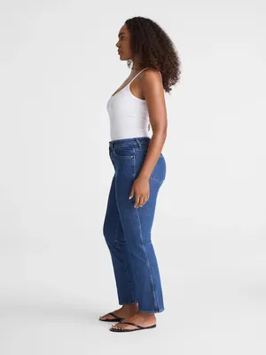 Madewell The Curvy Longline Straight Crop Jeans in Marina Blue Wash NWT Size 29 thumbnail 2