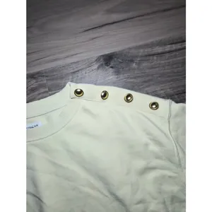 American Eagle Outfitters Cream Crewneck Sweater with Shoulder Buttons thumbnail 3