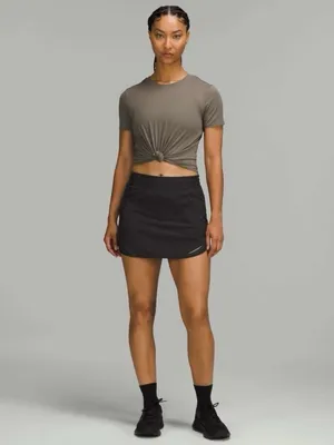 NEW Lululemon Hotty Hot High-Rise Skirt Black thumbnail 5