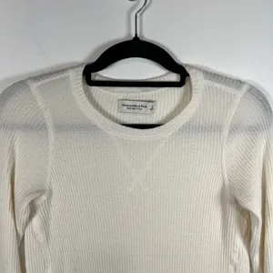 Abercrombie Fitch‎ Soft A&F Cozy Women's Ivory Long Sleeve Tunic Top Women Sz XS thumbnail 2