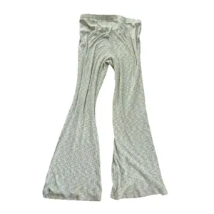 Aerie Soft High Waisted Baby Flare Pants Women's L Jade Green Yellow‎ thumbnail 3