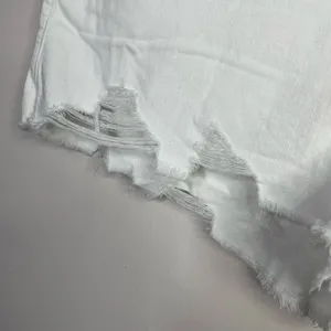 Aerie Daydream Distressed Comfy Denim Jean Shorts cutoffs White plus XXL 20 thumbnail 6