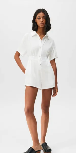 Pull & Bear Rustic shirt short jumpsuit thumbnail 4