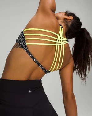 Lululemon Free to Be Bra Wild *Light Support, A/B Cup - Speckle Trail Black Multi / Highlight Yellow 6 thumbnail 8