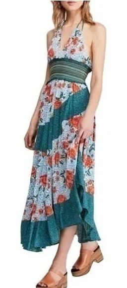 Free People Gabriella Halter Midi Dress thumbnail 1