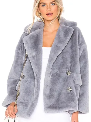 FREE PEOPLE Kate Faux Fur Coat‎ thumbnail 1