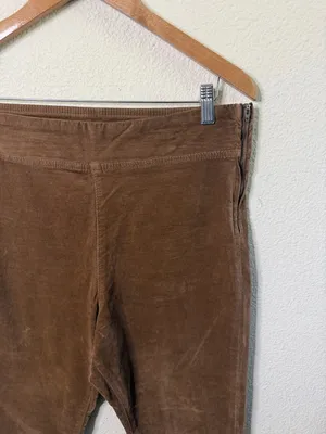 Free People In‎ My Feelings Cropped Bootcut Cord Pant in Chocolate Brown Size L thumbnail 7