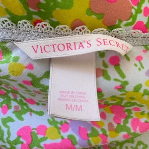 Victoria's Secret Slip Dress M Multicolor Floral Lace Chemise Coquette Soft Girl thumbnail 7