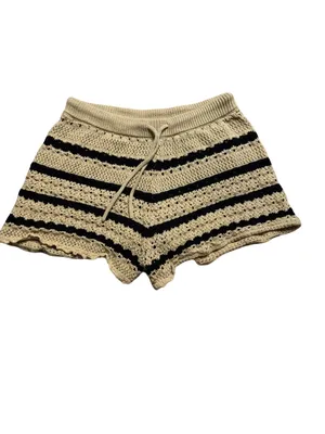 🧶 House of Harlow 1960 Size M Crochet Knit Striped Sweater Shorts Set 🧶 thumbnail 3