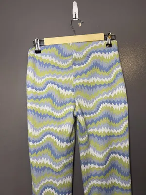 Urban Outfitters Pants Womens Small Multicolor Knit Flare Leg Geometric Stretch thumbnail 5