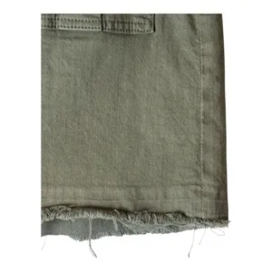 7 For All Mankind Skirt Women‎ 32 Olive Green Moss Utility Pocket Raw Hem Mini thumbnail 5