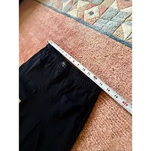 SAH Family Black Wide Leg Ankle Pants Size FR 40 Made in France Stretch Travel Y thumbnail 4