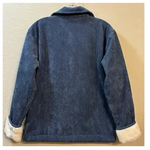 Boston Traders Women's Sherpa Lined Blue Corduroy Jacket Trucker Style Size XS thumbnail 8