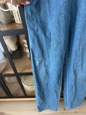 Vintage y2k Xhilaration denim overalls wide leg light wash 90s mom baggy thumbnail 7