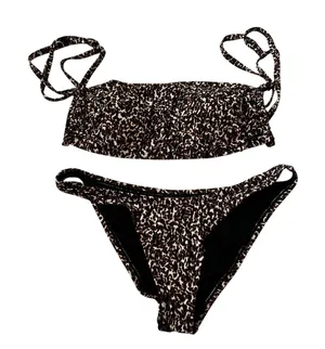Lulus Women's Size Large Leopard Bikini Set Padded Swimsuit Swimwear | 69-28 thumbnail 1