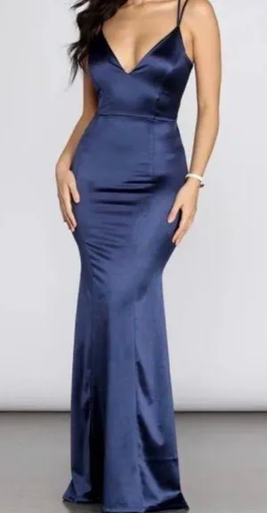 Windsor Navy Blue Dress thumbnail 1