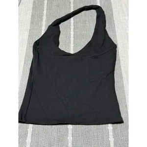 Zara Womens‎ Small Black Ribbed Halter Neck Crop Top Sleeveless Stretch Tank thumbnail 5