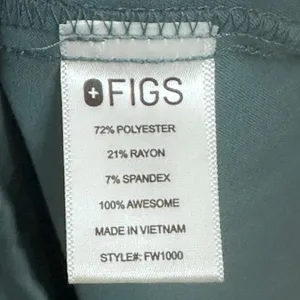 FIGS Womens Size XXS Scrub Top‎ Technical Collection Nurse Green Shirt FW1000 thumbnail 5
