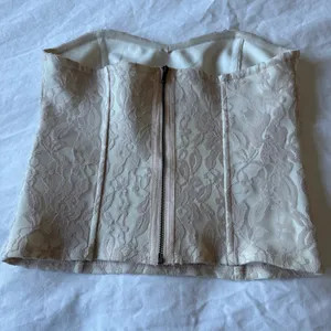 ✨ Dreamy Lace Corset Tube Top – Soft Ivory Fairycore Bustier Small 🤍✨ thumbnail 3