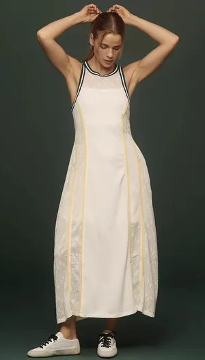 Anthropologie Daily Practice Sleeveless Seamed Midi Dress thumbnail 1