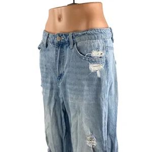 Altar'd State Women's Blue Distressed High Rise Wide Leg Denim Jeans Size 29 thumbnail 2