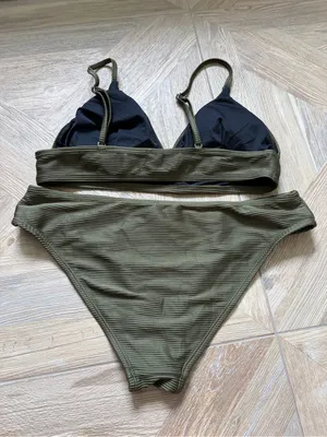 CUPSHE Army Green Triangle Bikini Set Size Large Beach Vacation Style CYY1086 thumbnail 2