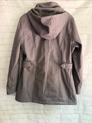 Free Country Mauve-Taupe Zip Front Trench Coat Woman’s Size Medium thumbnail 3