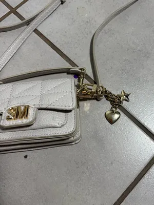 Steve‎ Madden Women Beige/White Quilted Mini Micro Crossbody Bag Charms. thumbnail 3