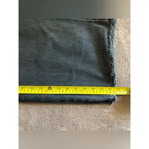 American Eagle Wide Leg Cargo Jeans Black High Rise Raw Hem 16 Long thumbnail 9