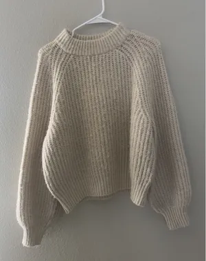 Universal Threads Sweater Knit Chunky Cream thumbnail 1